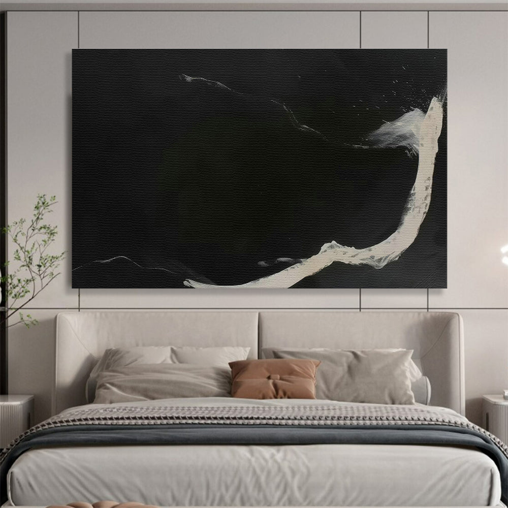 Black - White Ink - like Abstract Art for Zen - Inspired Living Rooms DLZ2526