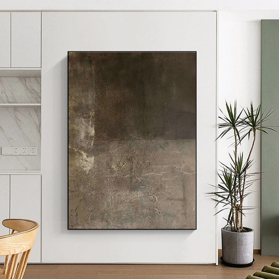 Earthy Textured Abstract for Rustic Winery Tasting Room & Industrial Loft Bedroom DLZ0871