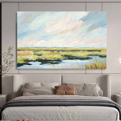 Serene Wetland Landscape Art for Nature - Lover’s Living Room DLZ3048