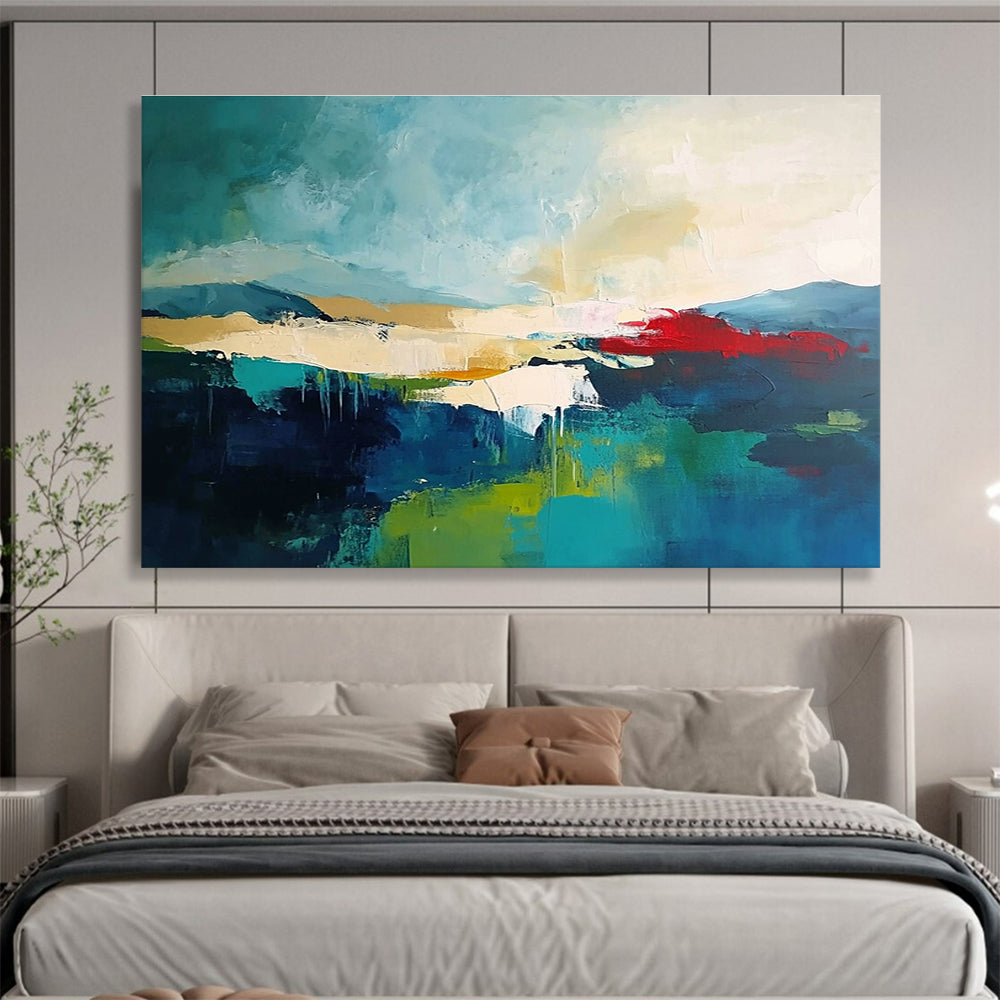 Abstract Mountain River Art for Adventure - Themed Hotel & Bold Art Collector’s Home SC087