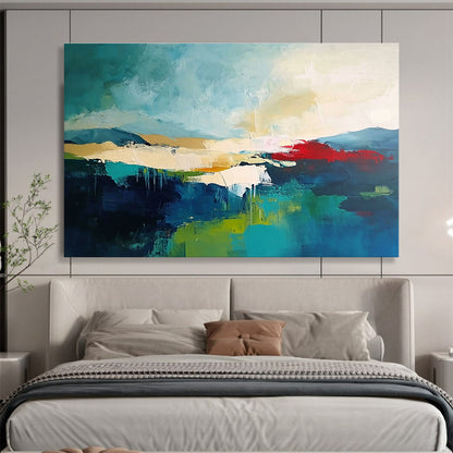 Abstract Mountain River Art for Adventure - Themed Hotel & Bold Art Collector’s Home SC087
