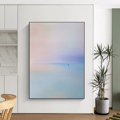 Serene Pastel Seascape for Meditation Room & Light - Filled Bedroom STSC346