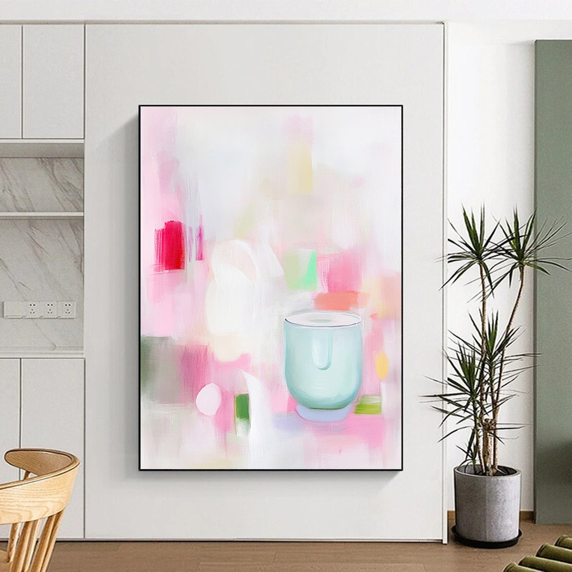 Pastel Abstract with Cup for Cozy Coffee Shop & Light - Filled Bedroom STSC1200