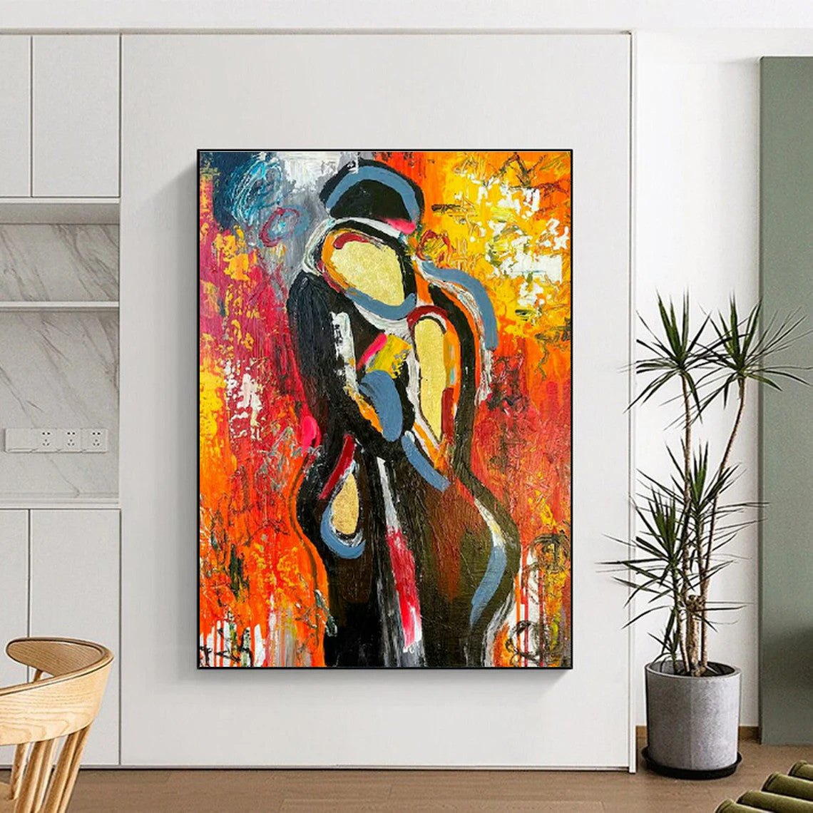 Abstract Embrace Art for Romantic Bedroom & Bohemian Gallery DLZ2111