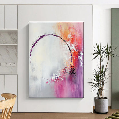 Purple and Orange Abstract Circle for Bohemian - Style Lounge & Art Gallery Foyer STSC429