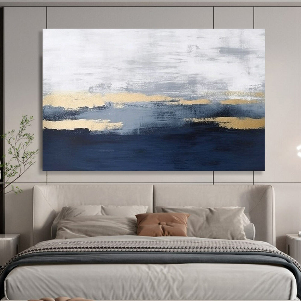 Gold - Gray Abstract Art for Contemporary Art Gallery Minimalist Spaces DLZ3170
