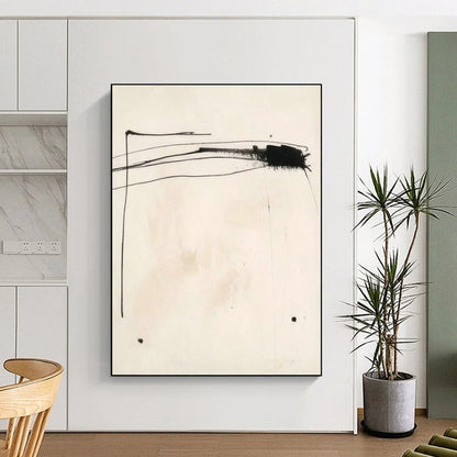 Ink - Style Abstract Art for Minimalist Asian Fusion Restaurant & Traditional Art Center DLZ1927