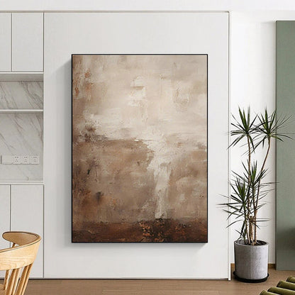 Beige Abstract Texture Art for Minimalist Living Room & Neutral - Toned Office DLZ2170