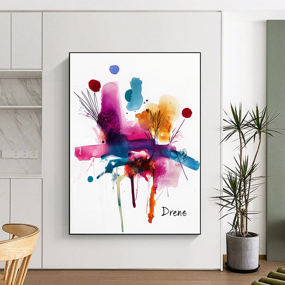 Color - Splash Abstract for Vibrant Art Studio & Lively Caf茅 STSC500