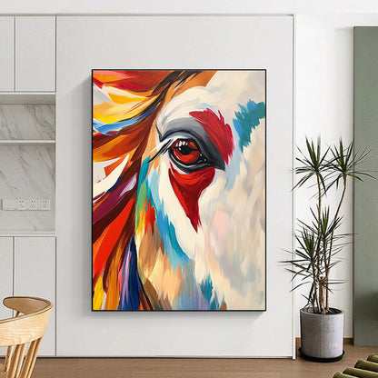Colorful Horse Eye Portrait for Equestrian - Themed Bar & Art - Centric Home STSC846