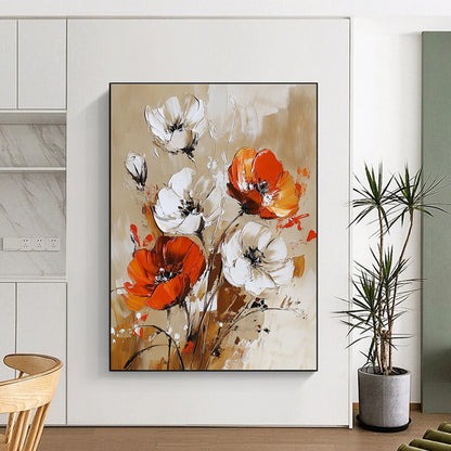 Abstract Floral in Browns for Vintage - Inspired Living Room & Art - Centric Café STSC1127