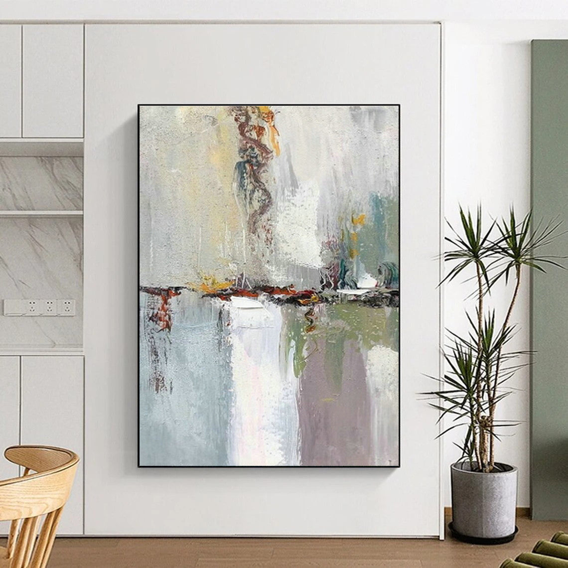 Water - Reflecting Abstract Art for Lakeside Cottage & Seafood Restaurant DLZ0611