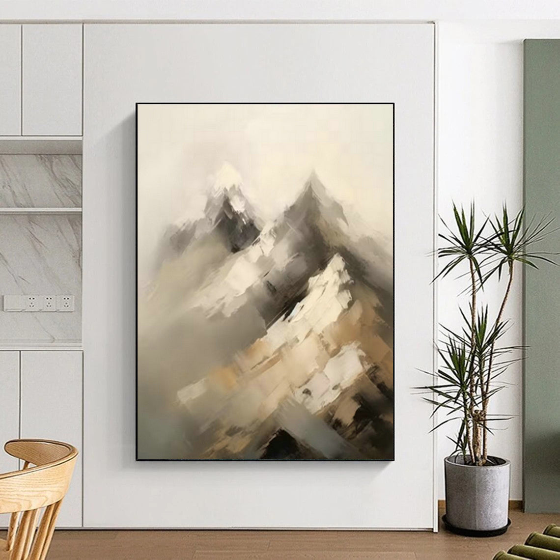 Misty Mountain Peaks Art for Alpine Chalet Lounge & Nature - Inspired Spa DLZ0840