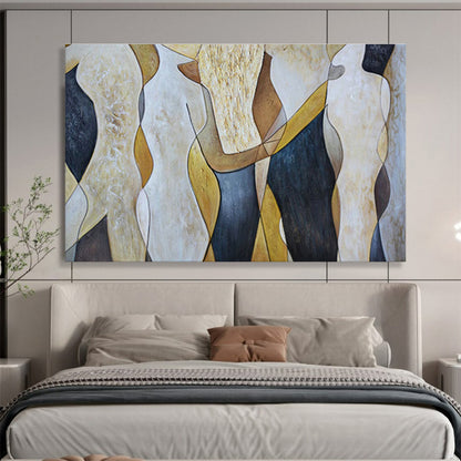 Geometric Figure Abstract Art for Contemporary Office Reception Areas DLZ3115