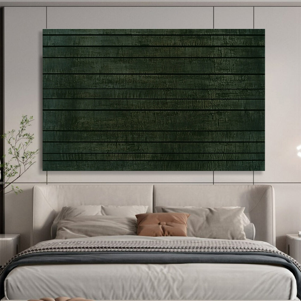 Dark Green Striped Texture Art for Rustic Restaurant & Industrial - Style Home SC458