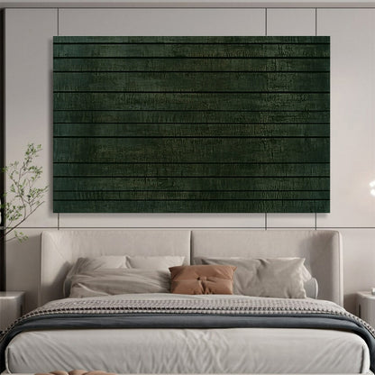 Dark Green Striped Texture Art for Rustic Restaurant & Industrial - Style Home SC458