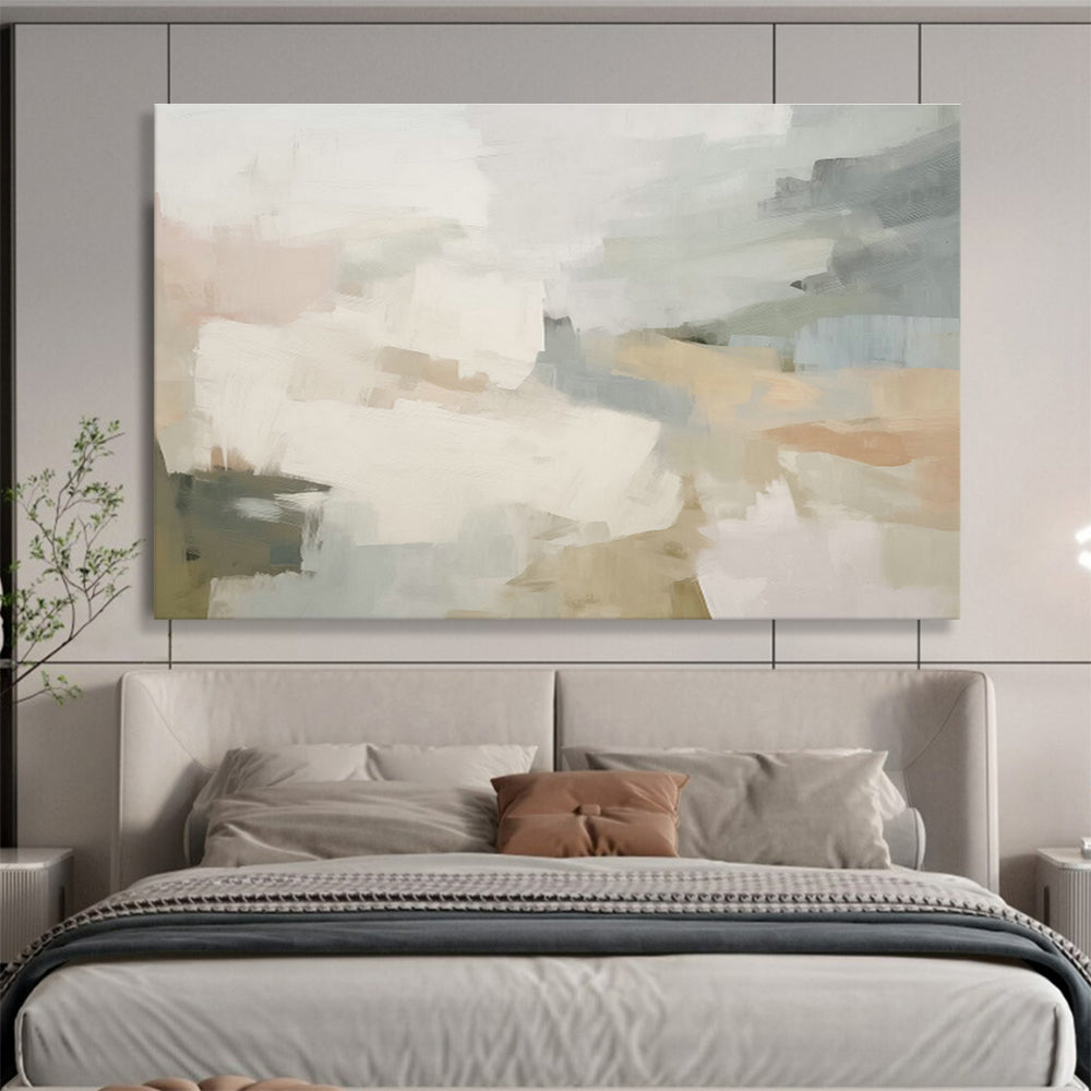 Pink - Gray Abstract Art for Bohemian - Chic Nursery Decor DLZ2630