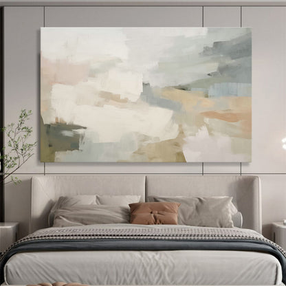 Pink - Gray Abstract Art for Bohemian - Chic Nursery Decor DLZ2630