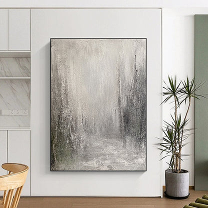 Gray Textured Abstract for Modern Minimalist Lounge & Art Gallery Installation STSC487