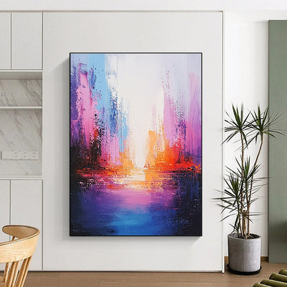 Colorful Abstract City Sunset for Creative Workplace & Art - Loving Lounge STSC264