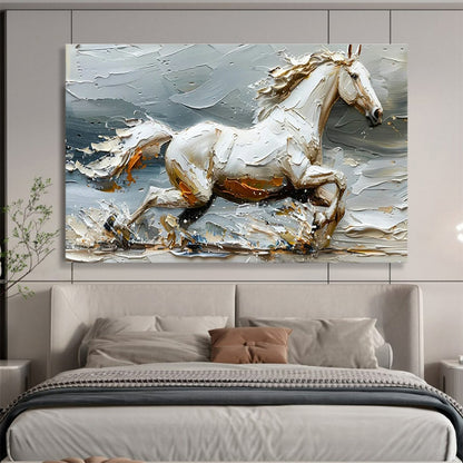 Galloping Horse Relief Art for Equestrian - Themed Clubhouse Dining Rooms DLZ3196
