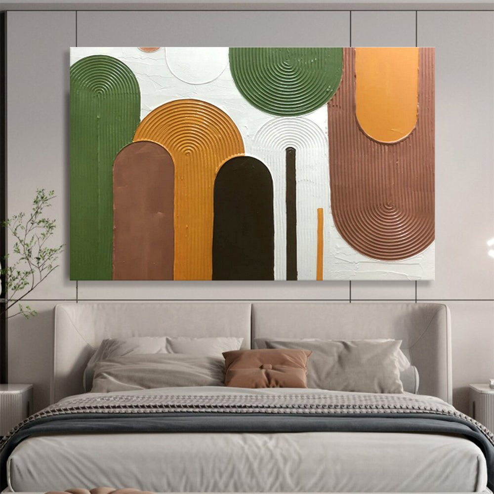 Textured Geometric Abstract Art for Contemporary Entryway DLZ2977