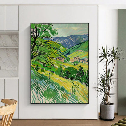 Green Valley Landscape Art for Eco - Friendly Home & Outdoor Adventure Company Office DLZ1768
