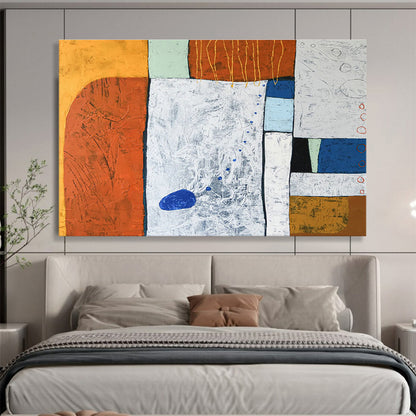 Orange - White Textured Abstract for Industrial Loft DLZ2940