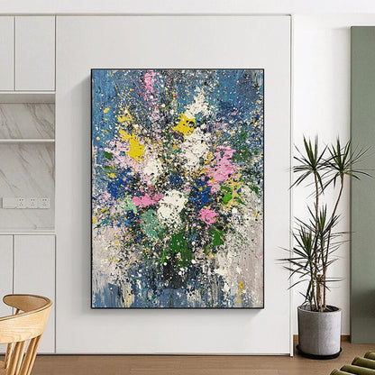 Splatter Flower Bouquet for Bohemian Café & Vibrant Home Dining Room STSC181