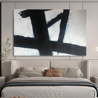 Black - White Cross Abstract Art for Contemporary Monastery Studies DLZ2565