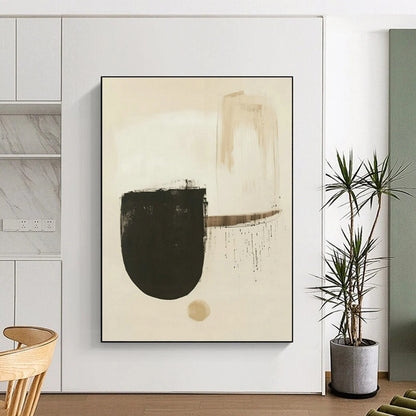 Brown - White Abstract Color Block Art for Living Room & Office DLZ0426