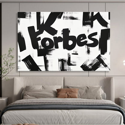 “Forbes” Brush Strokes Art for Corporate Office Lobby & Business - Themed Bar SC469
