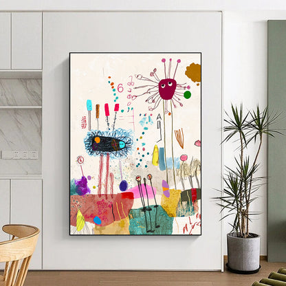Whimsical Doodle - Like Art for Children’s Playroom & Quirky Café STSC971
