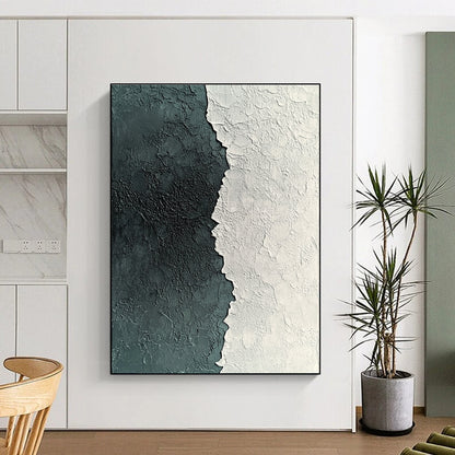 Textured Black and White Abstract for Modern Art Studio & Industrial - Style Loft STSC836