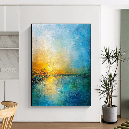 Abstract Sunset Over Water for Coastal Home Bedroom & Beachfront Resort Restaurant STSC165