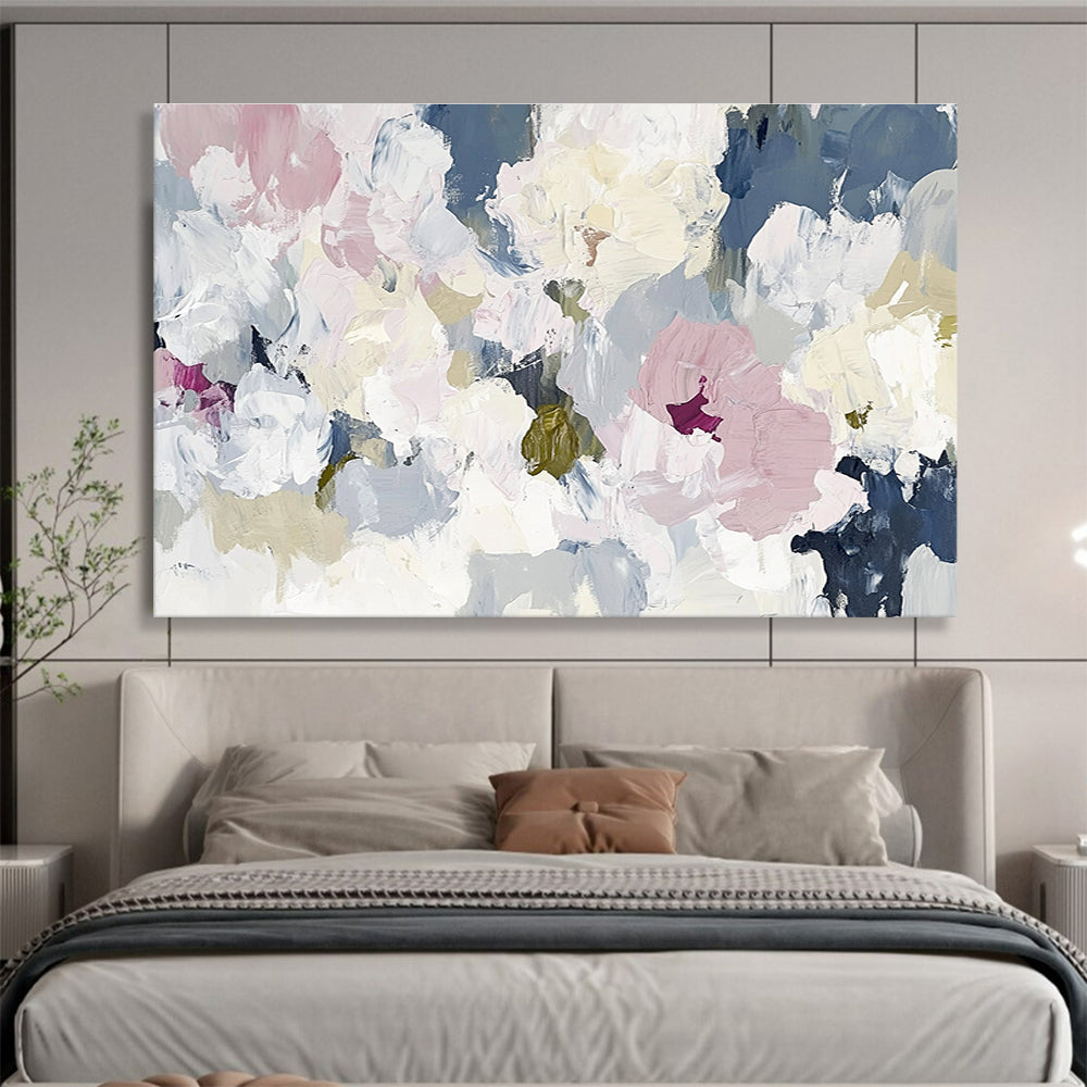 Pastel Floral Abstract Art for Botanical Boutique & Feminine - Themed Café SC049