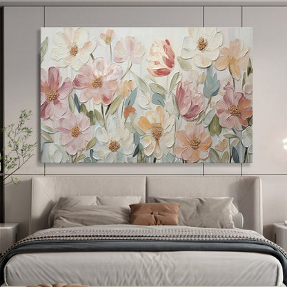 Pastel Floral Relief Art for Charming Nursery Decor DLZ3057
