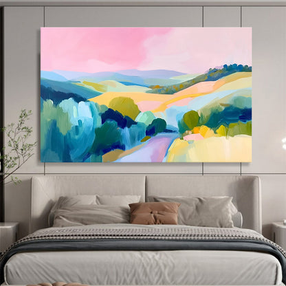 Pastel - Colored Hills Art for Nursery & Boho - style Café SC129
