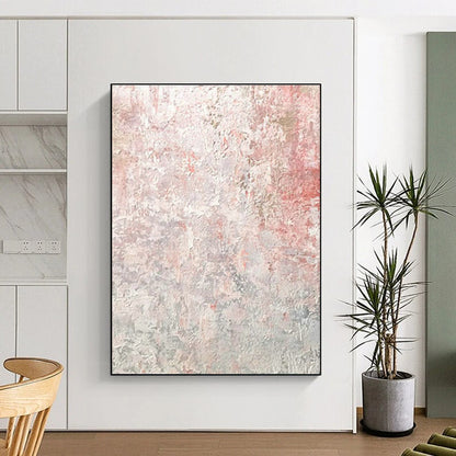 Pink - Gray Textured Art for Feminine Home Office Walls DLZ0050