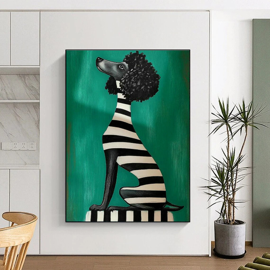 Poodle Art for Playful Home Pet Corner Decor DLZ0216
