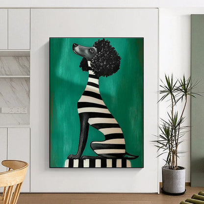 Poodle Art for Playful Home Pet Corner Decor DLZ0216