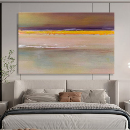 Yellow - Purple Minimalist Abstract Art for Calm Study DLZ2757