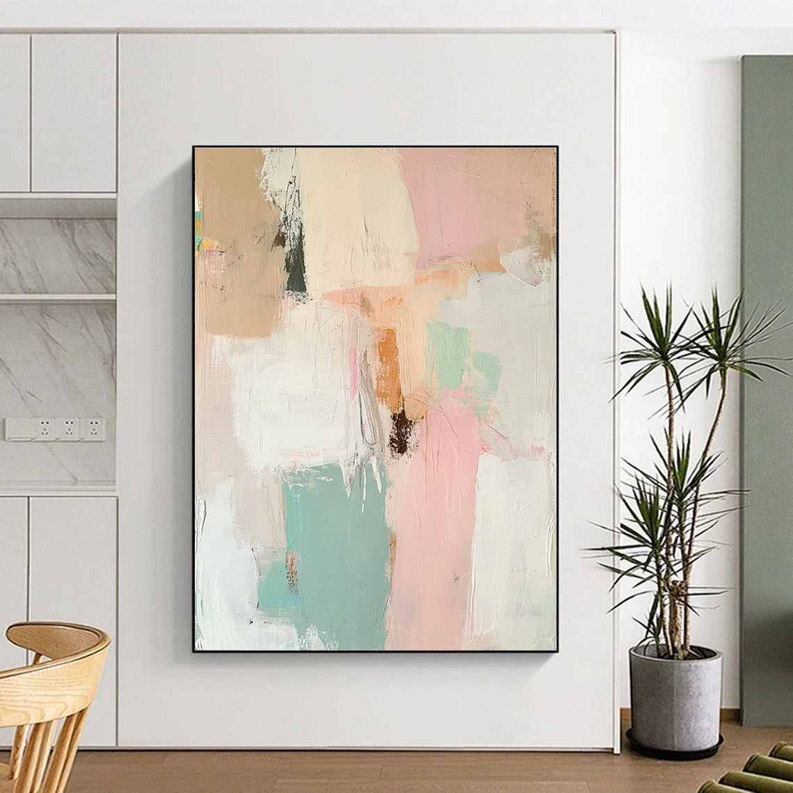 Mixed Pastel Abstract for Artistic Bed and Breakfast & Bohemian - Style Garden Room STSC806