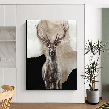 Majestic Stag Portrait for Rustic Lodge & Wildlife - Themed Office DLZ2162