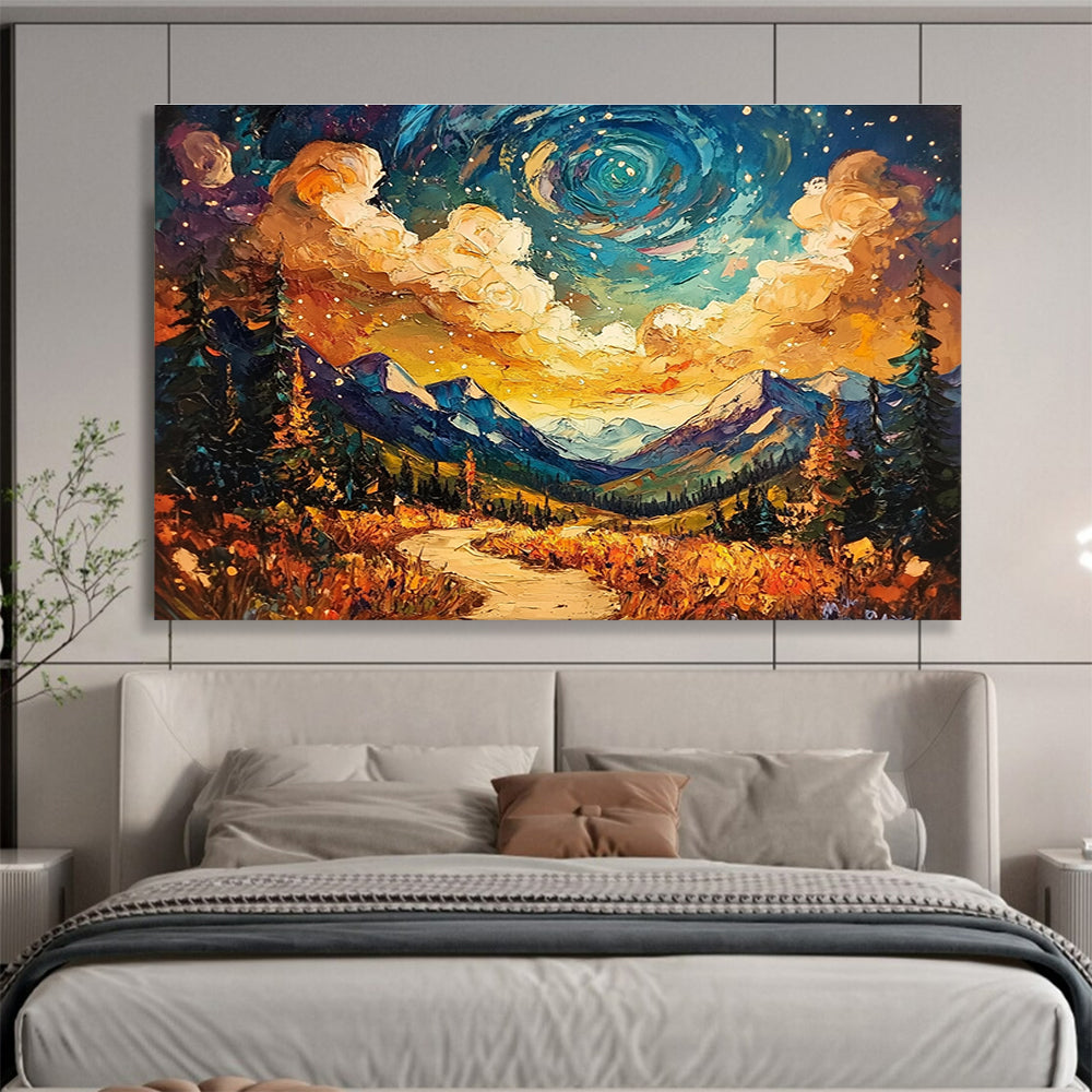 Magical Mountain Art for Cabin & Fantasy - Themed Library SC564