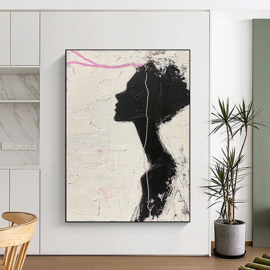 Black Female Silhouette Art for Feminist Space & Art - Themed Café STSC1091