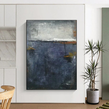Dark Abstract Sea Art for Bedroom & Seaside Villa DLZ2273