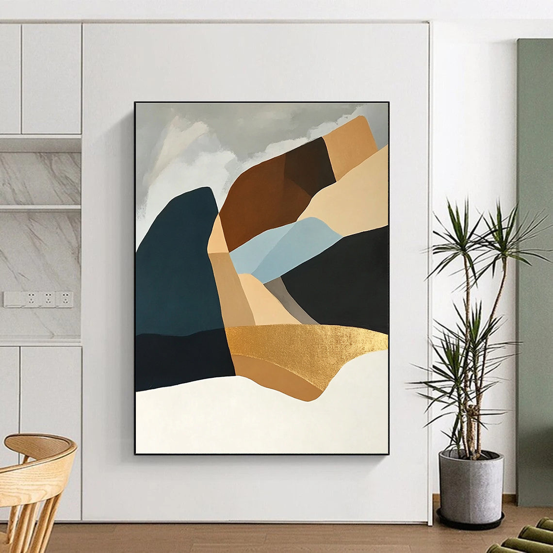 Geometric Landscape Art for Sunroom & Office STSC697