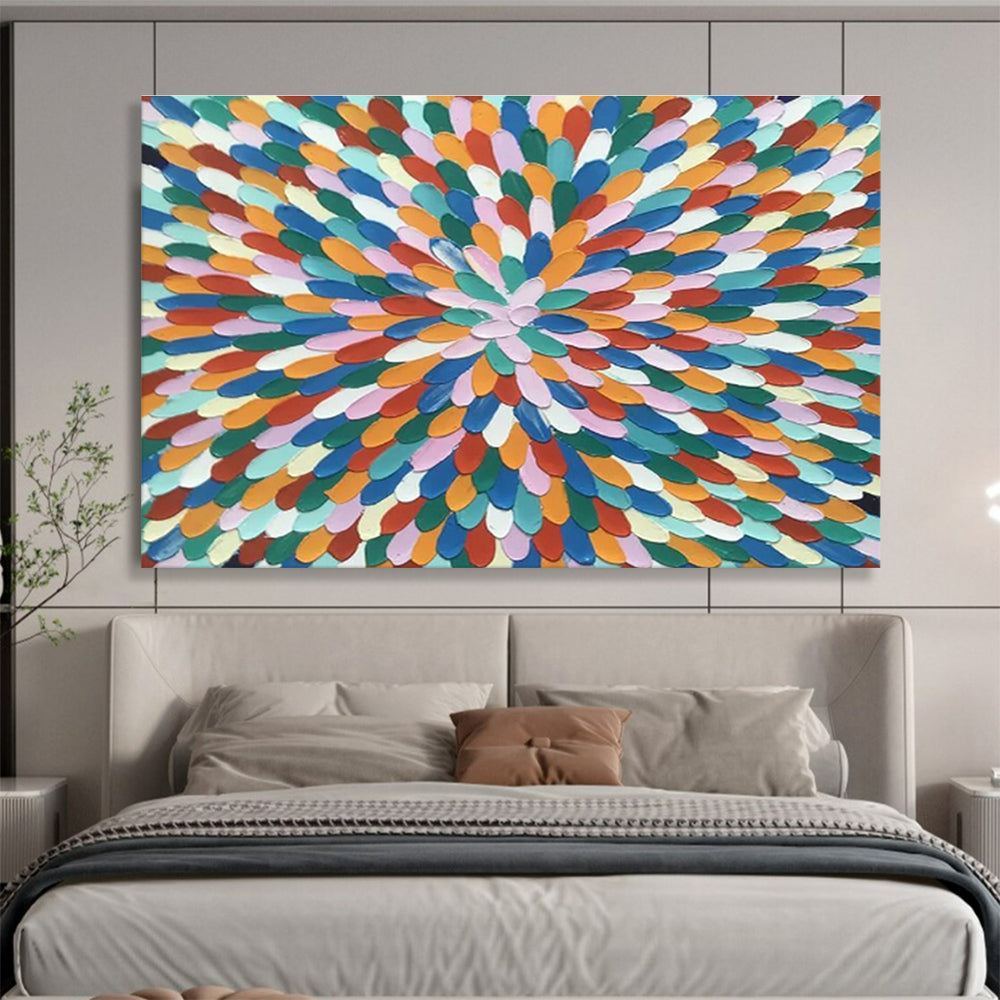 Colorful Floral - Texture Art for Bohemian - Style Cafés DLZ2505