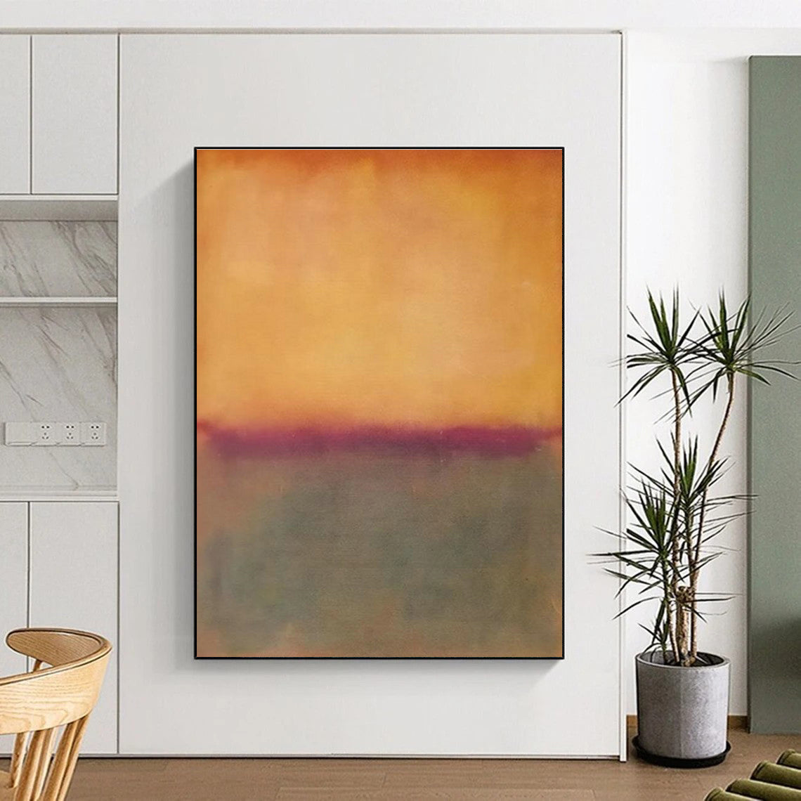 Subtle Gradient Sunset Art for Bedroom & Meditation Space DLZ2302